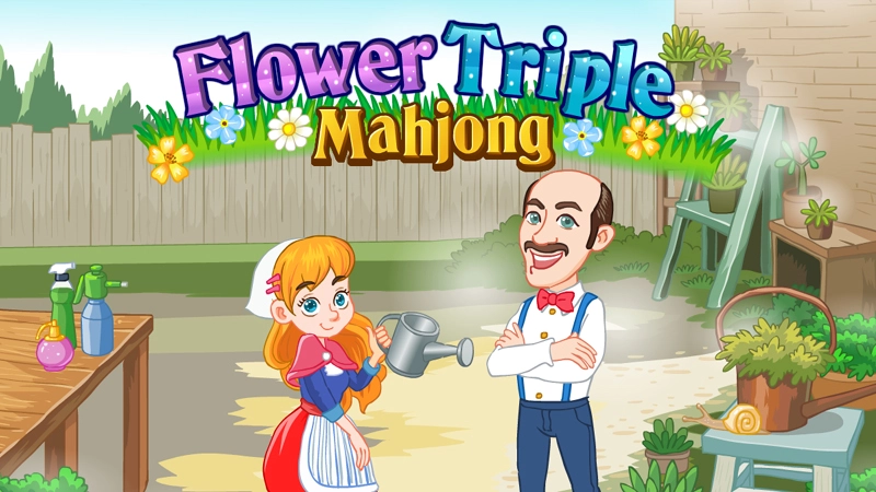 Τριπλό Mahjong με Λουλούδια